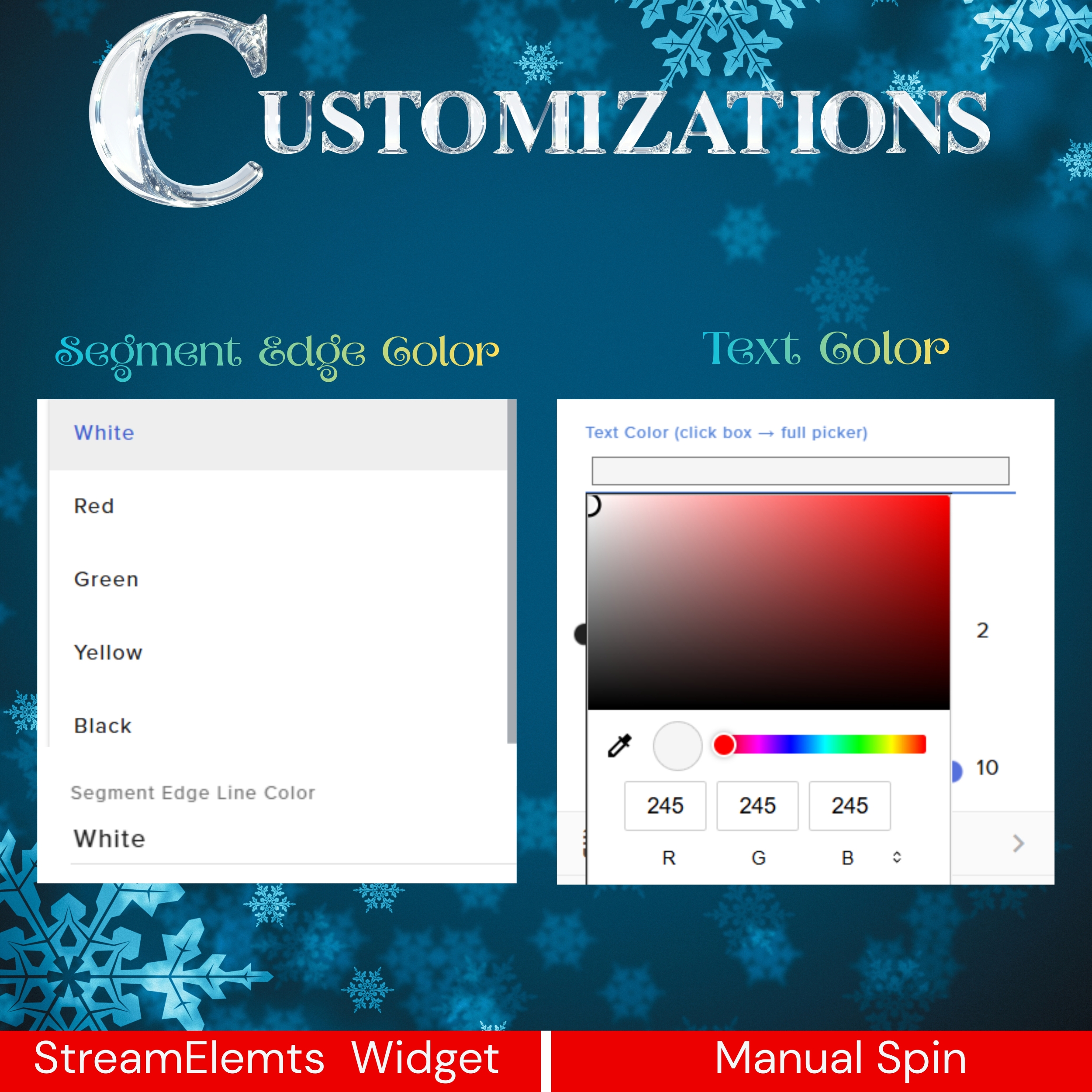 Christmas Spin Wheel Widget for Twitch Streamers 4