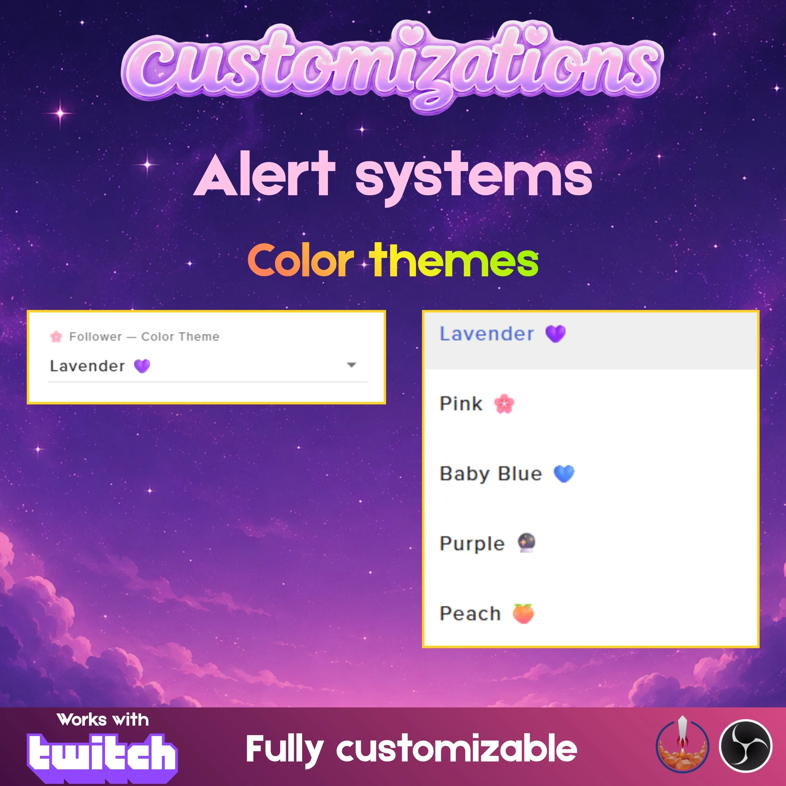 Pastel Cozy Aesthetic Chat and Alert Widget Set 8