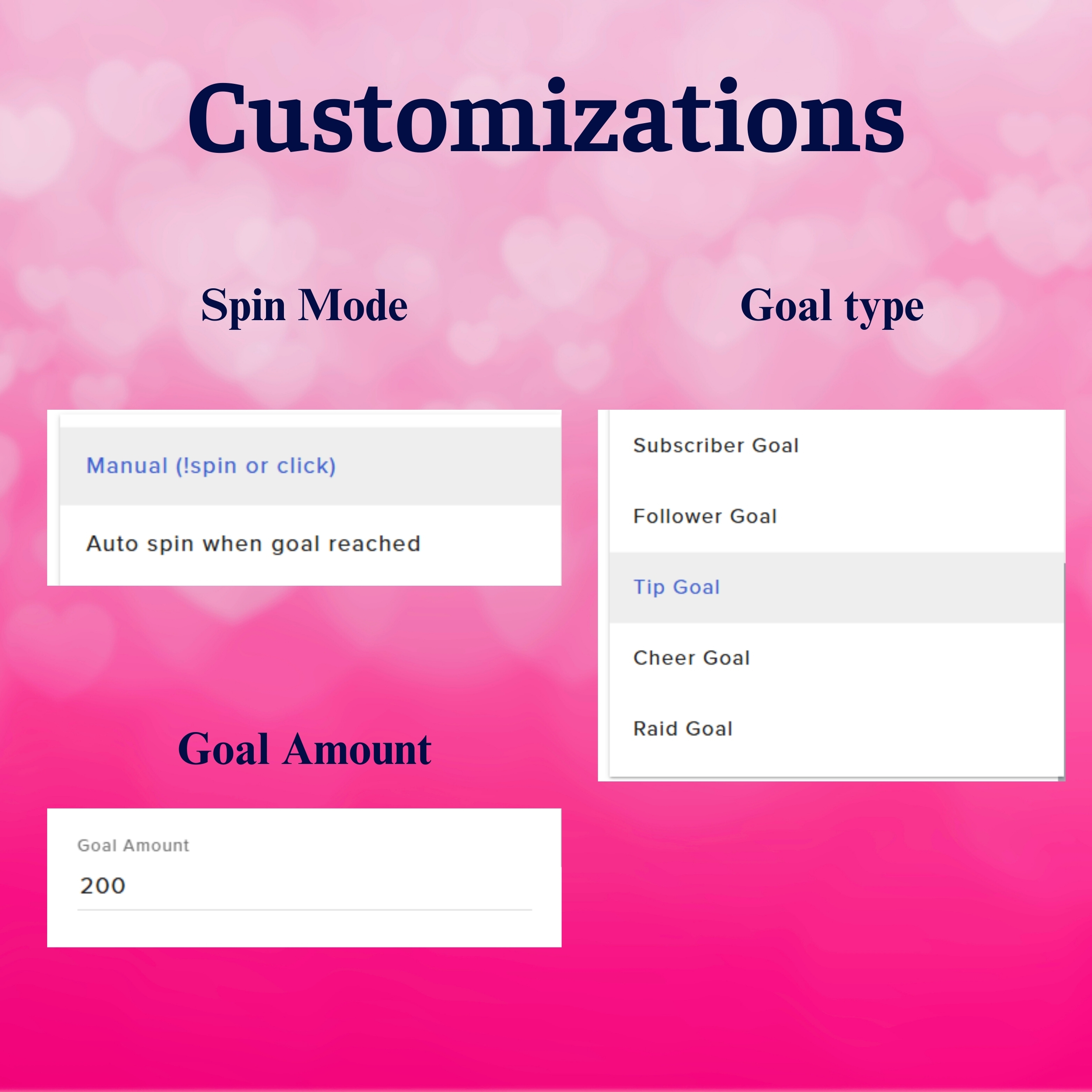 Valentine Love Spin Wheel Widget for Twitch OBS 4