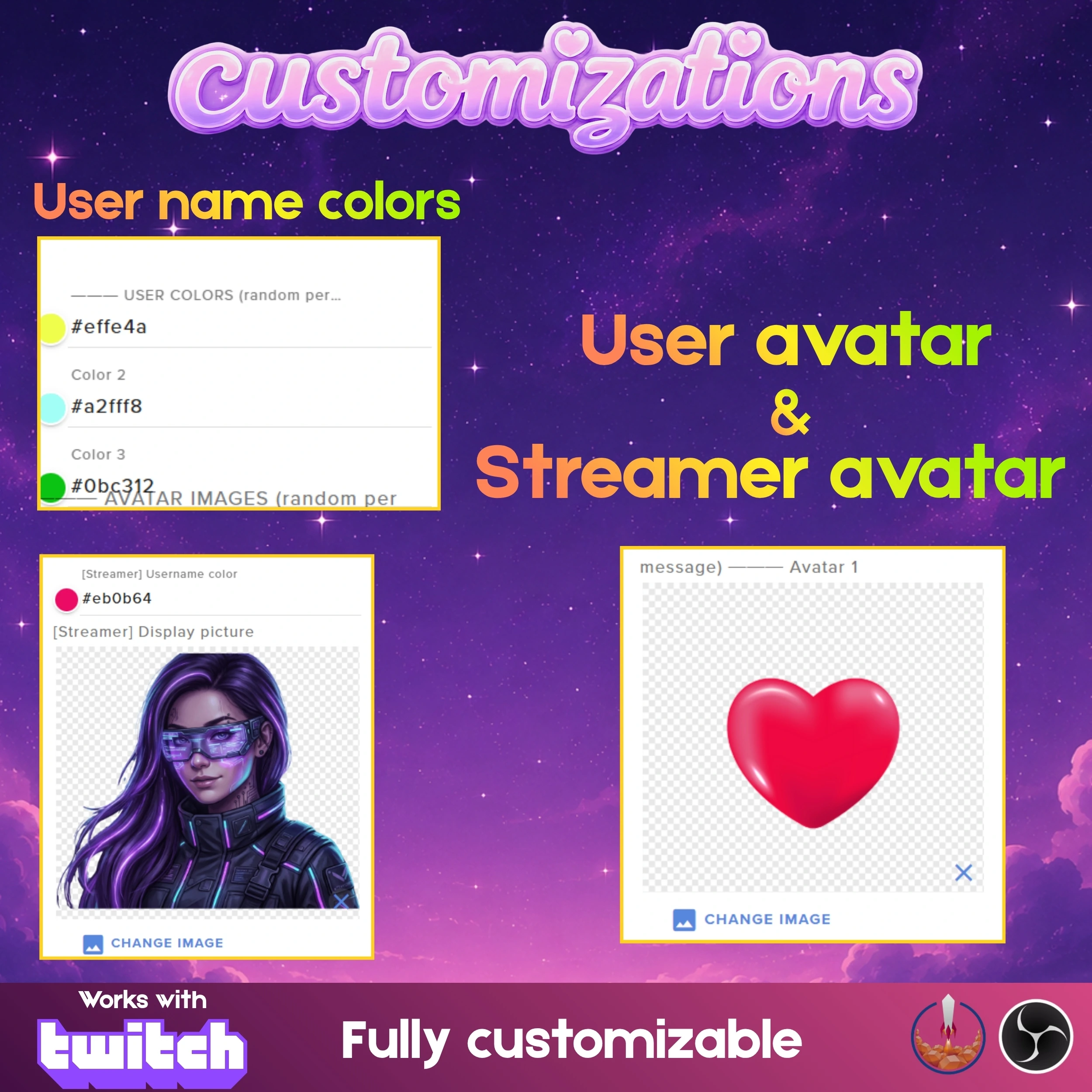 Pastel Cozy Aesthetic Chat and Alert Widget Set 6
