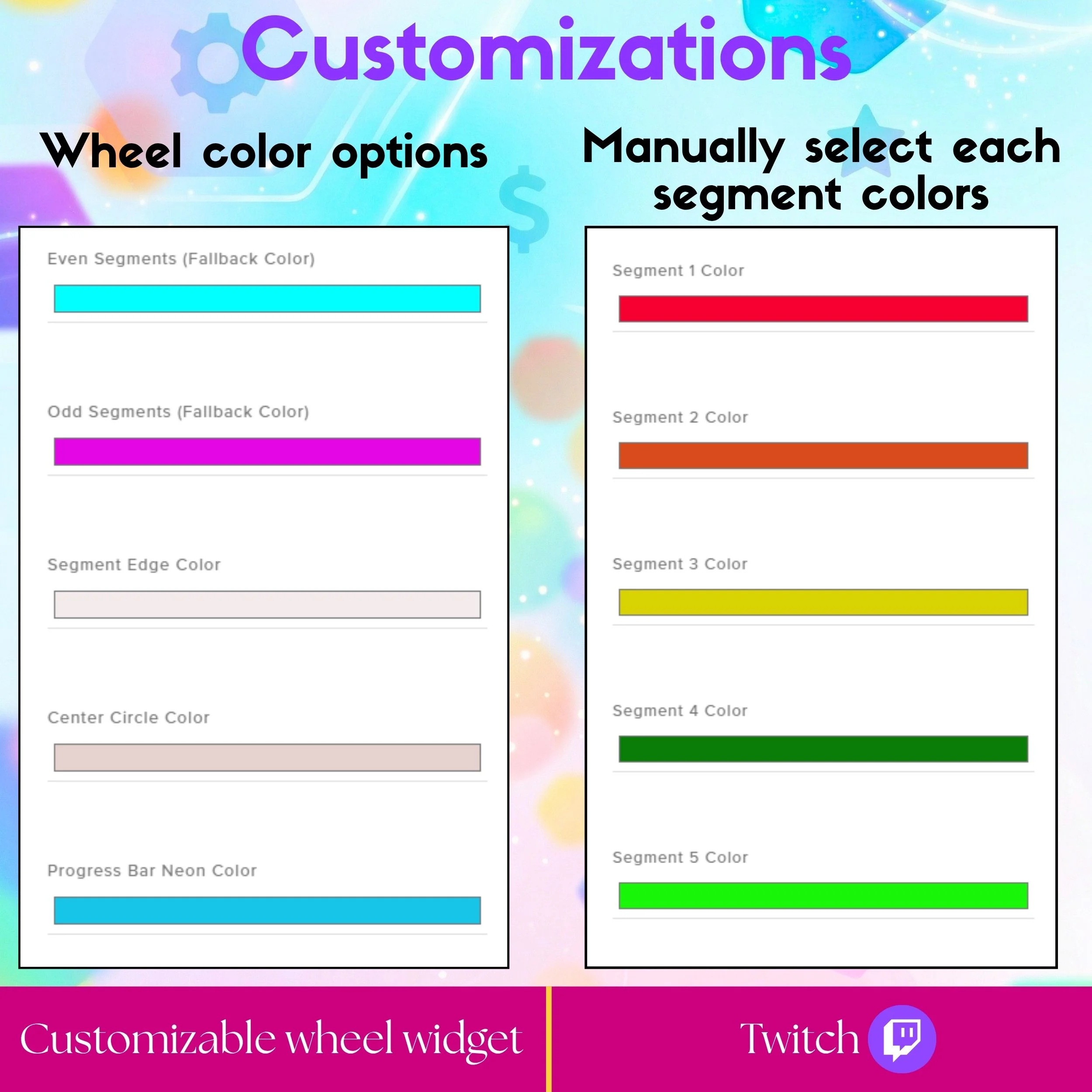 Customizable Spin Wheel Widget for Twitch and OBS 5