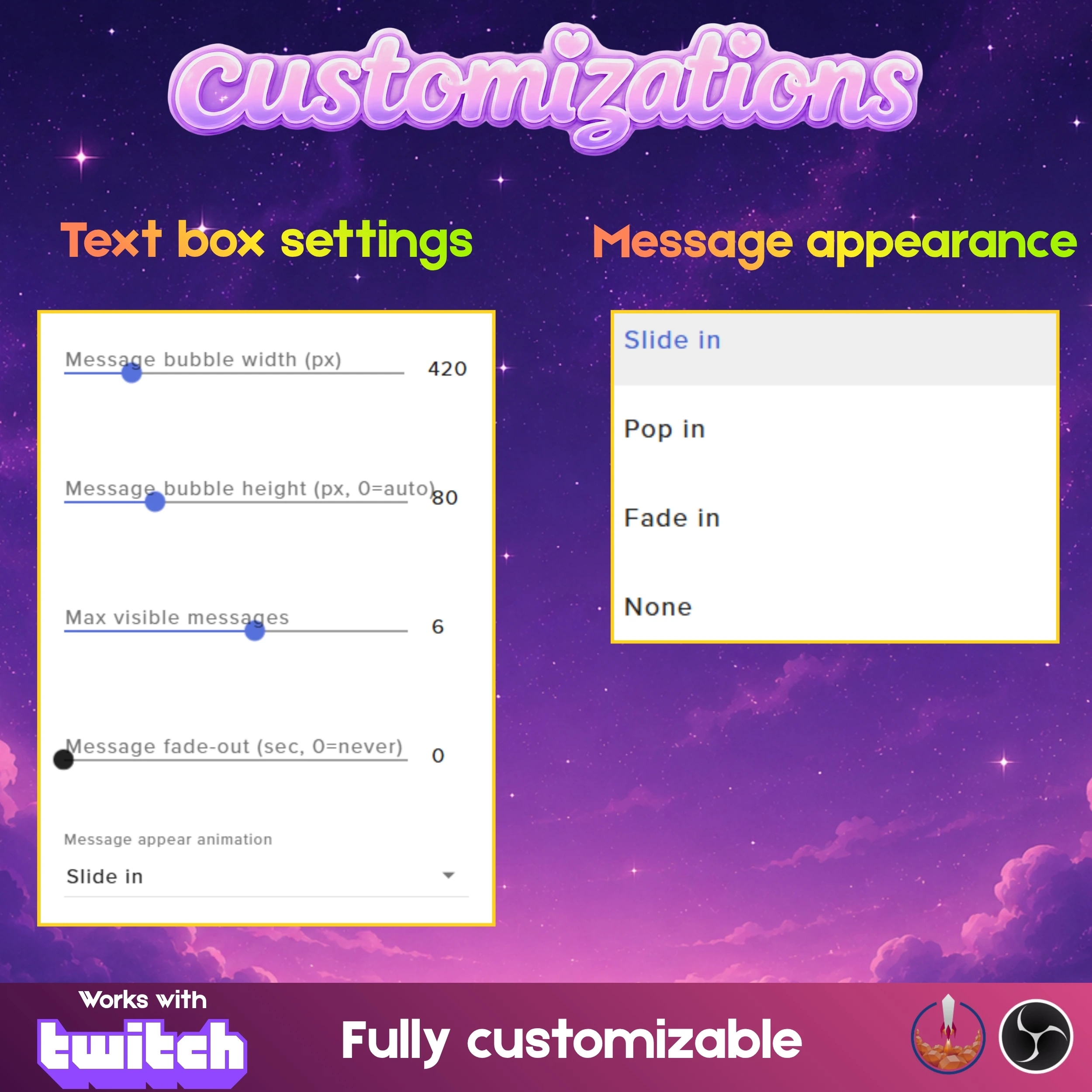 Pastel Cozy Aesthetic Chat and Alert Widget Set 3