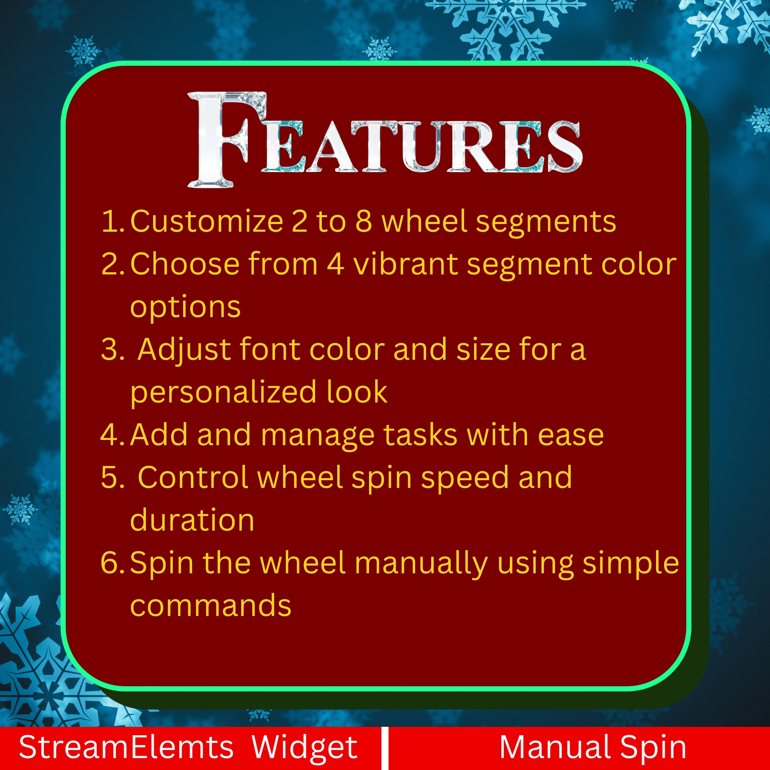 Christmas Spin Wheel Widget for Twitch Streamers 0